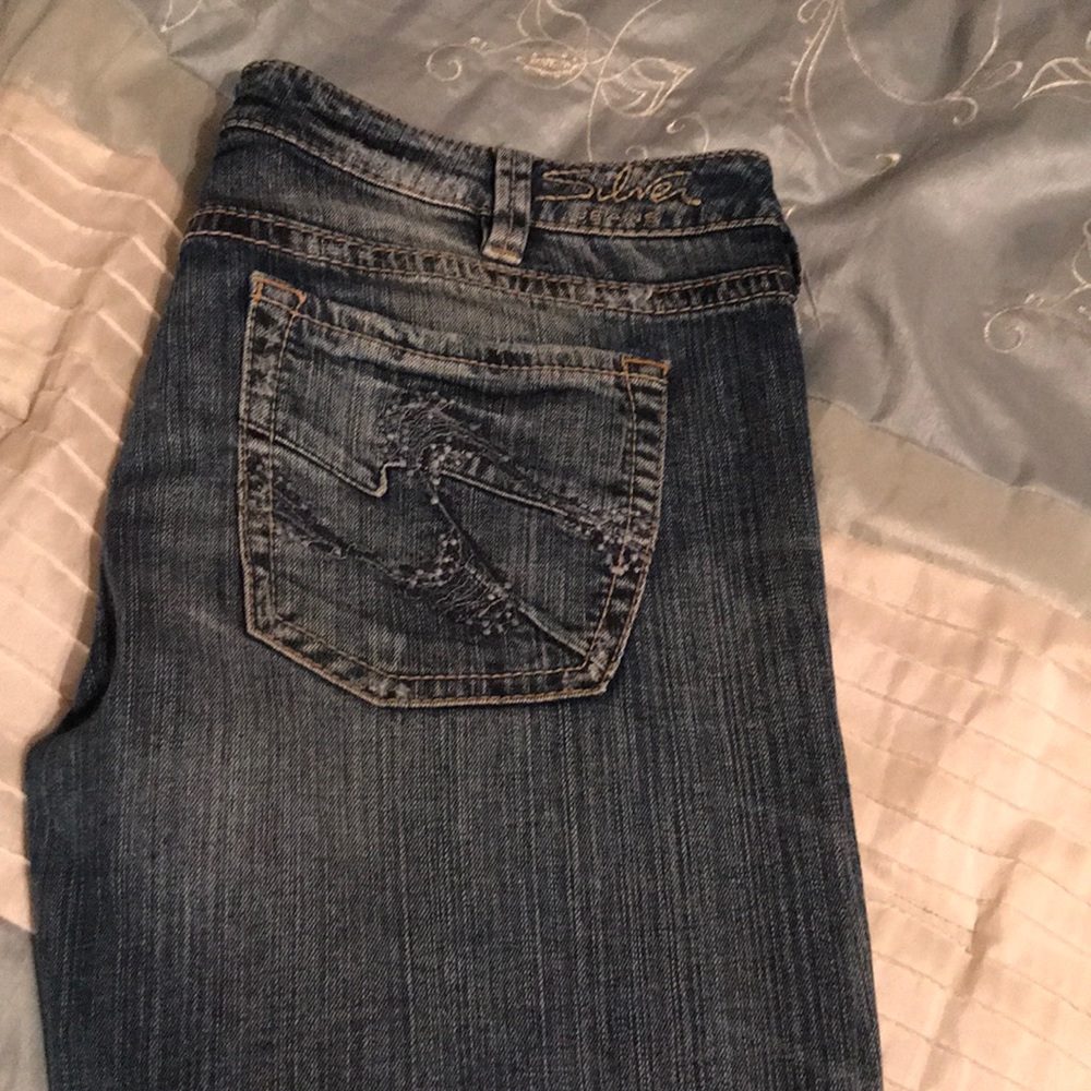 Women’s silver jeans
